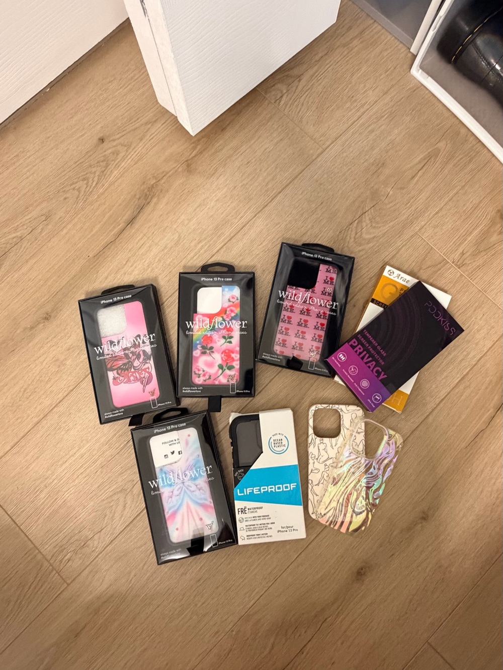 Wildflower Pink Floral iPhone Case & Accessories Bundle